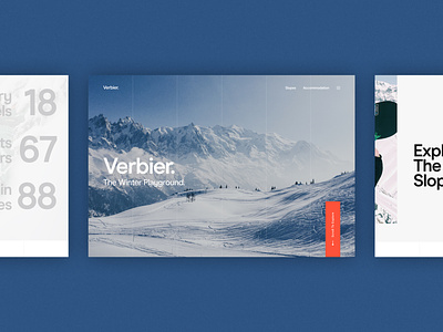 Verbier Website Concept concept design digital skiing travel traveling ui ux website winter sports