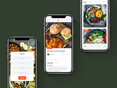 Finding Vegan - App Design Update app concept design digital food food app minimal ui ux vegan