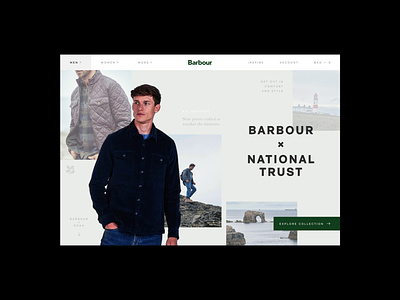 Barbour Website Redesign concept design digital ecommerce experiment grid luxury redesign responsive retail ui ux website