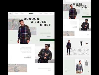 Barbour Product Page concept design digital ecommerce luxury minimal redesign responsive retail ui ux website