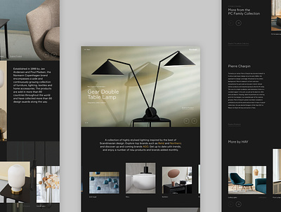 illuminate concept - Home page concept design digital home interiors lighting minimal responsive ui ux website