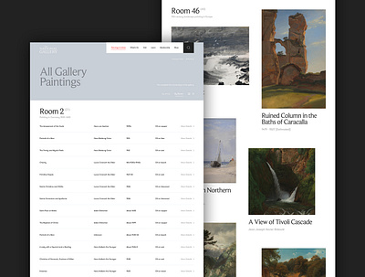 National Gallery Concept - Paintings A-Z art concept design digital gallery minimal responsive ui ux website