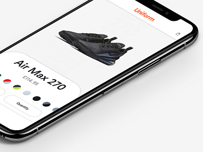 Uniform app buy design digital ecommerce minimal mobile page product retail shoes store ui ux
