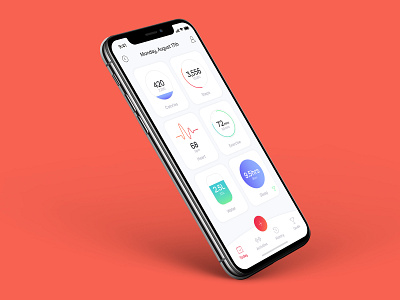 Fitness App app calendar calories counter design digital exercise fitness food gym health minimal results tracker ui ux