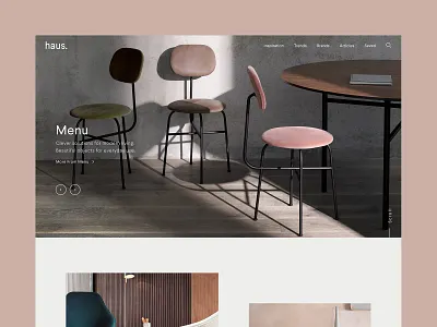 haus. design desktop digital home interiors scandi scandinavian ui ux website