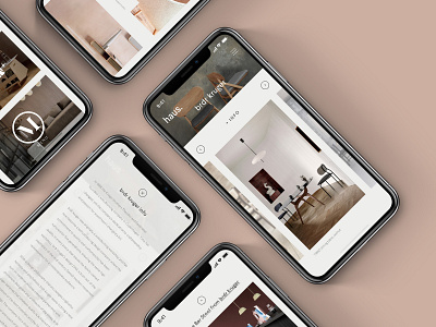 haus. design digital interiors minimal phone responsive scandi scandinavian ui ux website