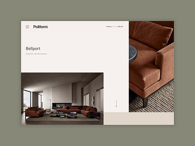 Poliform Concept concept contemporary design digital experiment furniture minimal sofa ui ux website