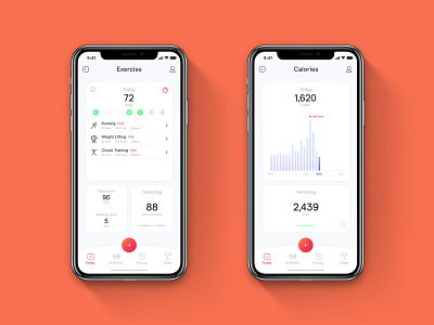 Fitness App app calorie counter design digital exercise fitness gym health health and fitness minimal ui ux