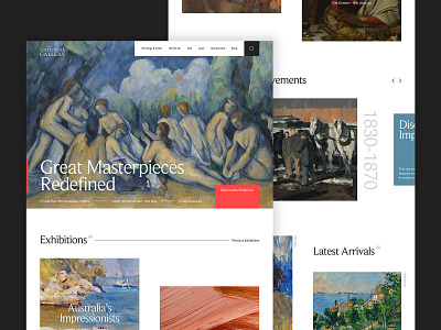 National Gallery art art website concept design digital experiment gallery heritage london redesign redesign concept ui ux website