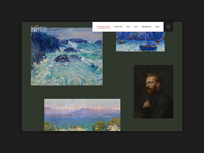 National Gallery Artwork Interaction art design digital interaction ui ux website