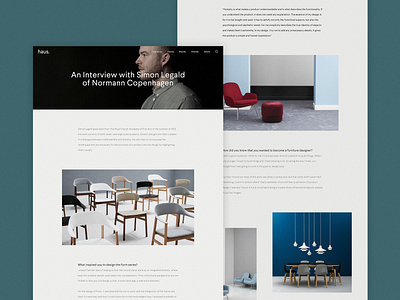 Haus concept design digital home interiors minimal responsive ui ux website