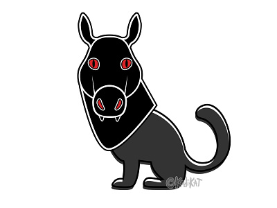 Night "Mare" adobe alternative black cat blackcat cat creepy design digital illustration vector