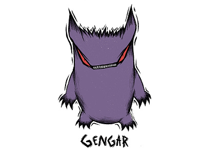 Creepy Gengar creepy design digital digitalart gengar ghost illustration pokemon procreate