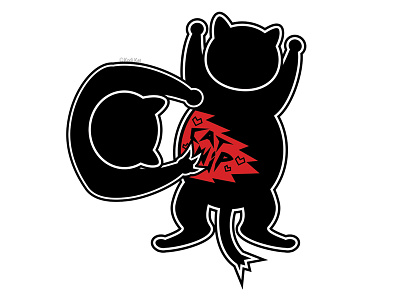 Flesh Ripper adobe alternative black cat blackcat blood cat creepy cute design digital illustration scarification vector