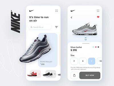 Nike Shoe Concept aesthetic aftereffects design dribbble dribbble best shot dribbble invite fashion app interaction minimalism nike nike air max nike shoes shoes user experience user interface xd