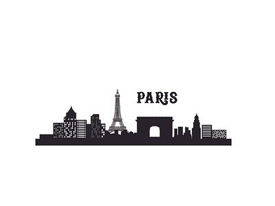 Paris city skyline Vector illustration