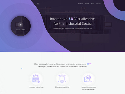 First screen of Landing page (3D Vizualization) landing page design webdesign