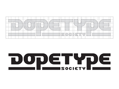 Dopetype vector grid branding grid logo hand drawn handlettering lettermark logo logoconcept logodesign logolearn logolove logomark logotype mark minimal sketch textured type typedesign typography vector