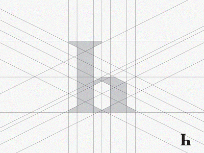 'h' monogram grid process