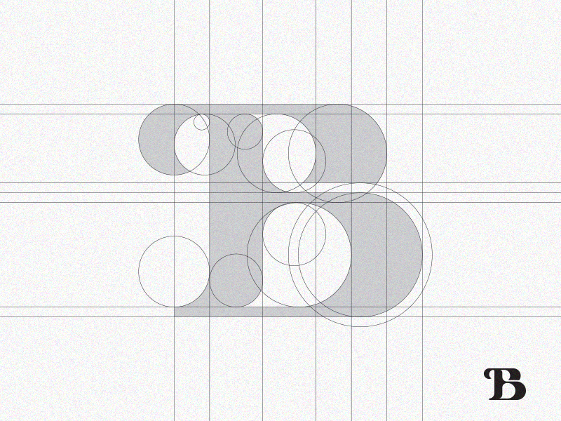 Letter B Grid Process By Dipta Design On Dribbble