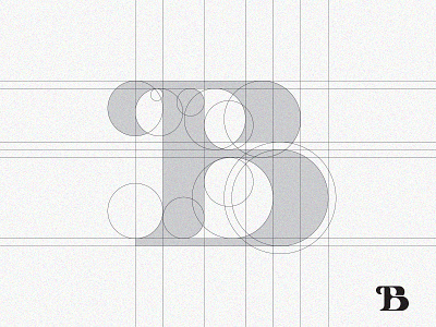 Letter B grid process