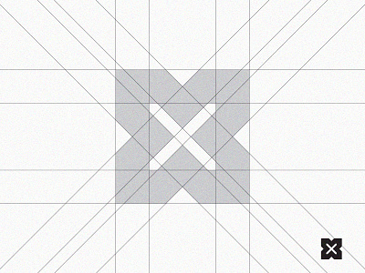 Letter X monogram grid