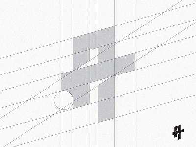 Letter A monogram grid