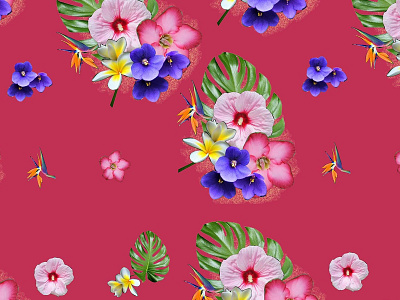 Flores tropicales blumen color digitalillustration flores florestropicales flowers green illustration summer tropicales tropicals