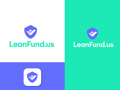 Leanfund.us logo accounting branding design finance fintech icon insurance logo typography