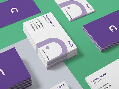 Neho Business Card branding businesscard design layout minimalist design stationary design typography