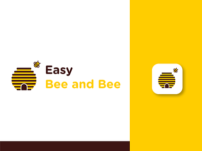 Easy Bee Bee app branding character design icon illustration logo