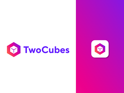 TwoCubes Logo Branding app branding design gradient icon illustration logo ui ux