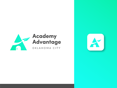 Academy andvantage branding app branding character design gradient icon logo typography