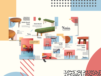 Kaiu Catalogue branding character design furniture illustration key visual layout memphis minimalist design typography