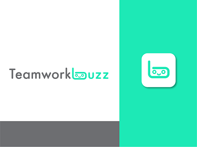 Teamworkbuzz app branding character chat app chat bot design icon logo social media app typography