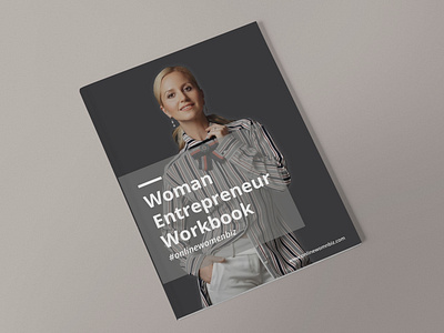 women entrepreneur workbook cover magazine mockup design