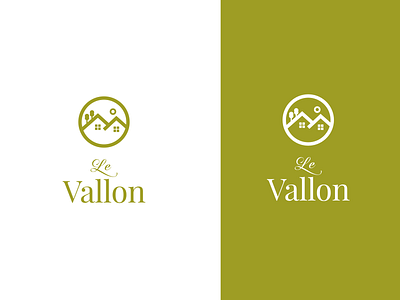 Le Vallon Logo app branding design homestay icon living logo typography