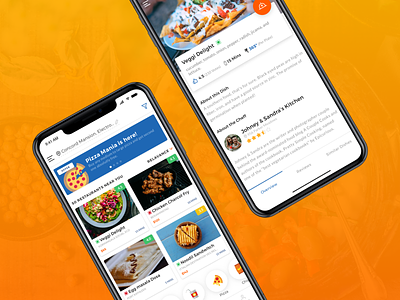 Food colourgradients design trends mobile app uiux