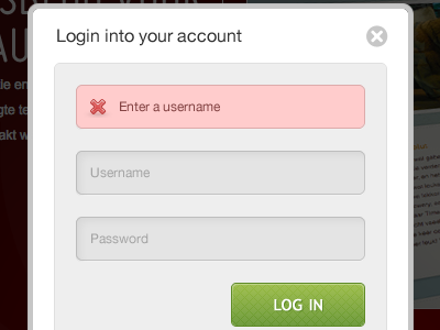 Login Form account form log in login password username