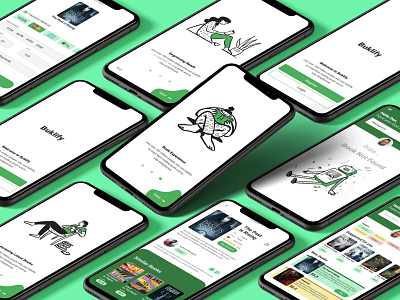 A Book Platform app design flat mobile app mobile ui ui