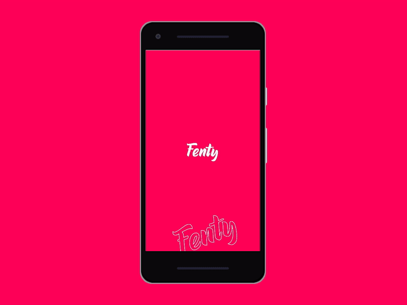 Fenty Cake App app branding flat logo minimal ui ux