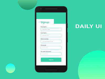 Daily Ui 2 app design ui ux