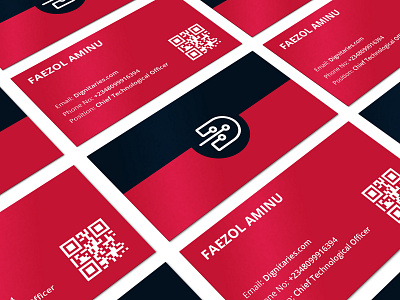 Business Card Faezol branding design logo typography vector