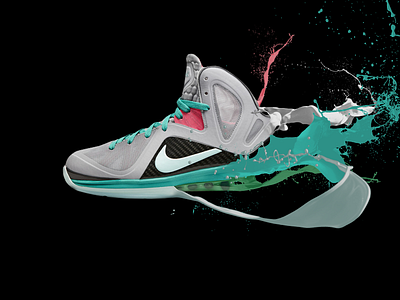 Nike Shoe Splash design effects photoshop shoe splash