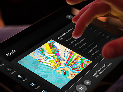 Dashbox Album Play Mode app art design digital direction interaction ipad ui ux