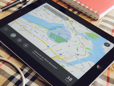 Dashbox Map app art design digital direction interaction ipad maps ui ux