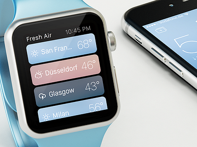 Fresh Air Apple Watch air app apple design direction fresh interaction iphone ui ux watch weather