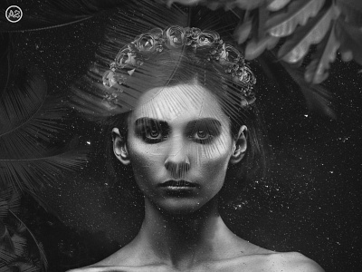 Lady art design double exposure flower lady photo manipulation photoshop wallpaper