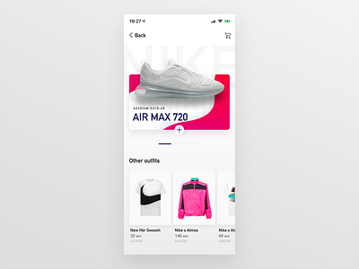 Nike Air Max 720 app design invision nike ui ux