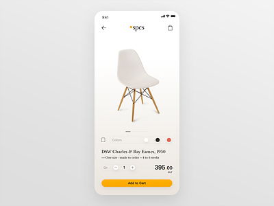 Spcs Vitra DSW Charles & Ray Eames app chair design ecommerce interior ui ux
